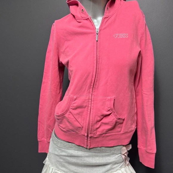 Guess Valentines-Core Heart Sequin Y2K  Zip Hoodie - Picture 2 of 4